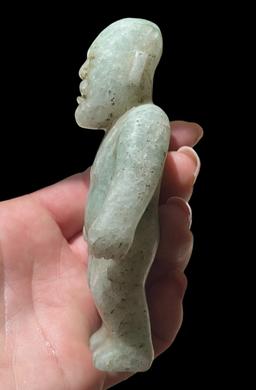 Pre-Columbian Adventuring Standing Jade Figure