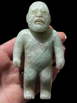 Pre-Columbian Adventuring Standing Jade Figure