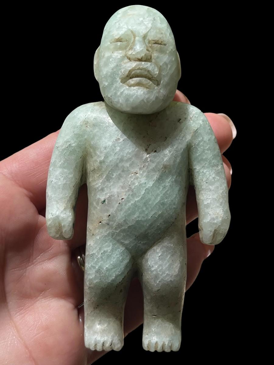 Pre-Columbian Adventuring Standing Jade Figure