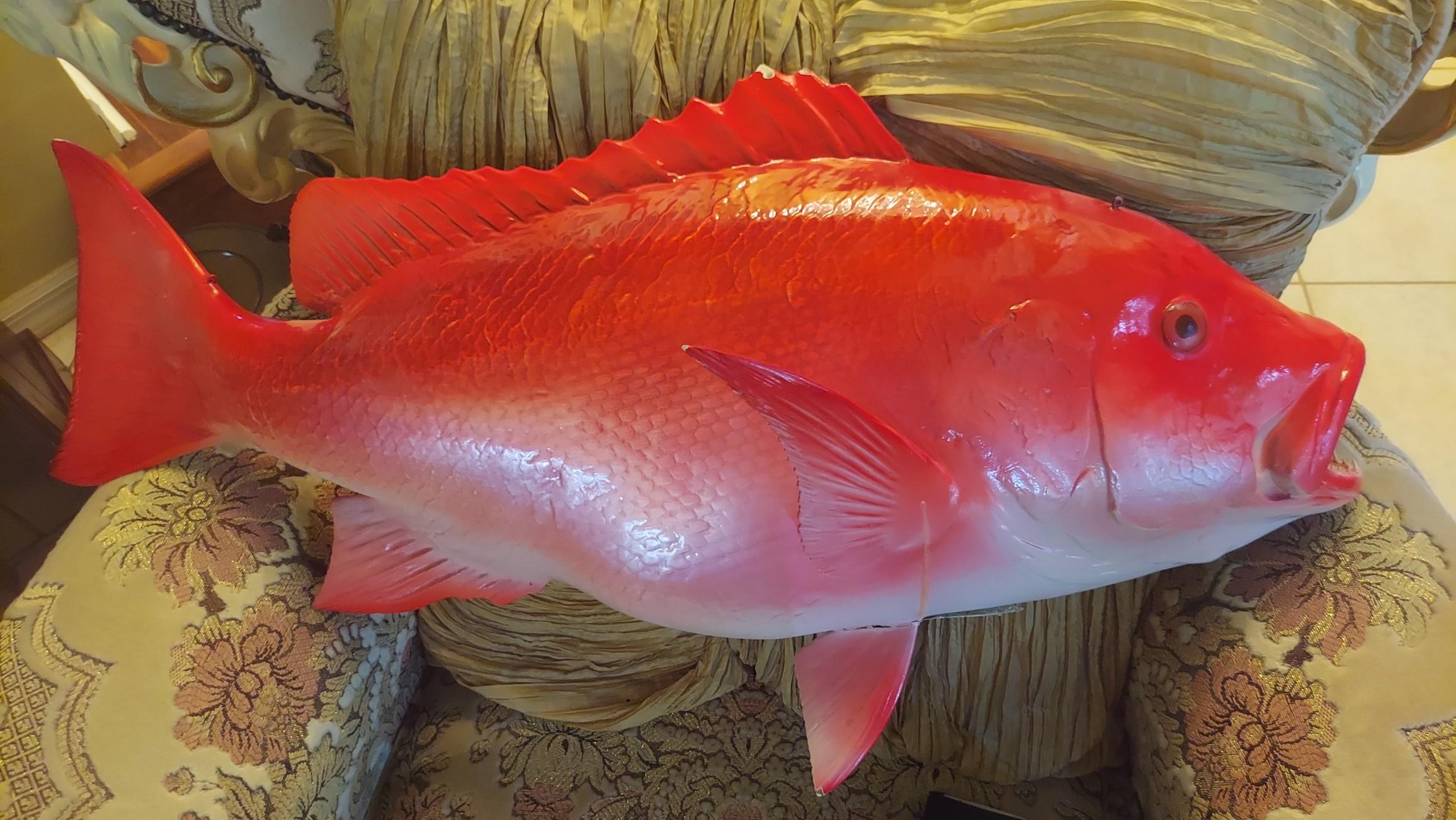 40" Fiberglass Red Snapper Mount