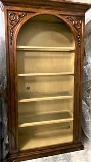 Ralph Lauren by Henredon 47" x 90" Four Shelf Library with Filigree Design and Two interior Lights o