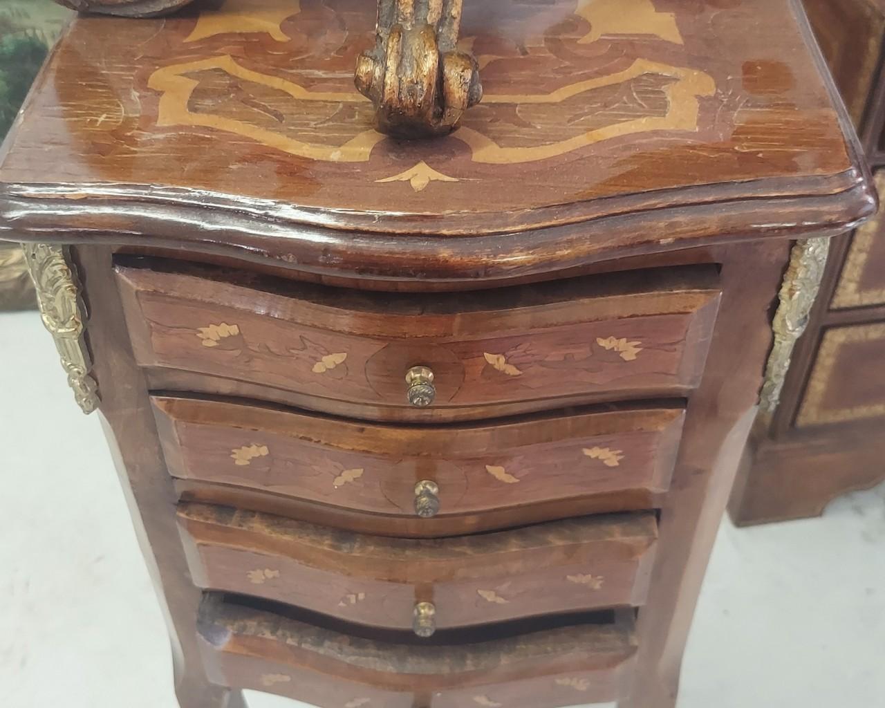 14" Four Drawer Ormalou Side Table