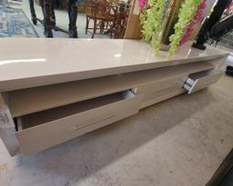 100" Three Drawer Lacquered TV Stand