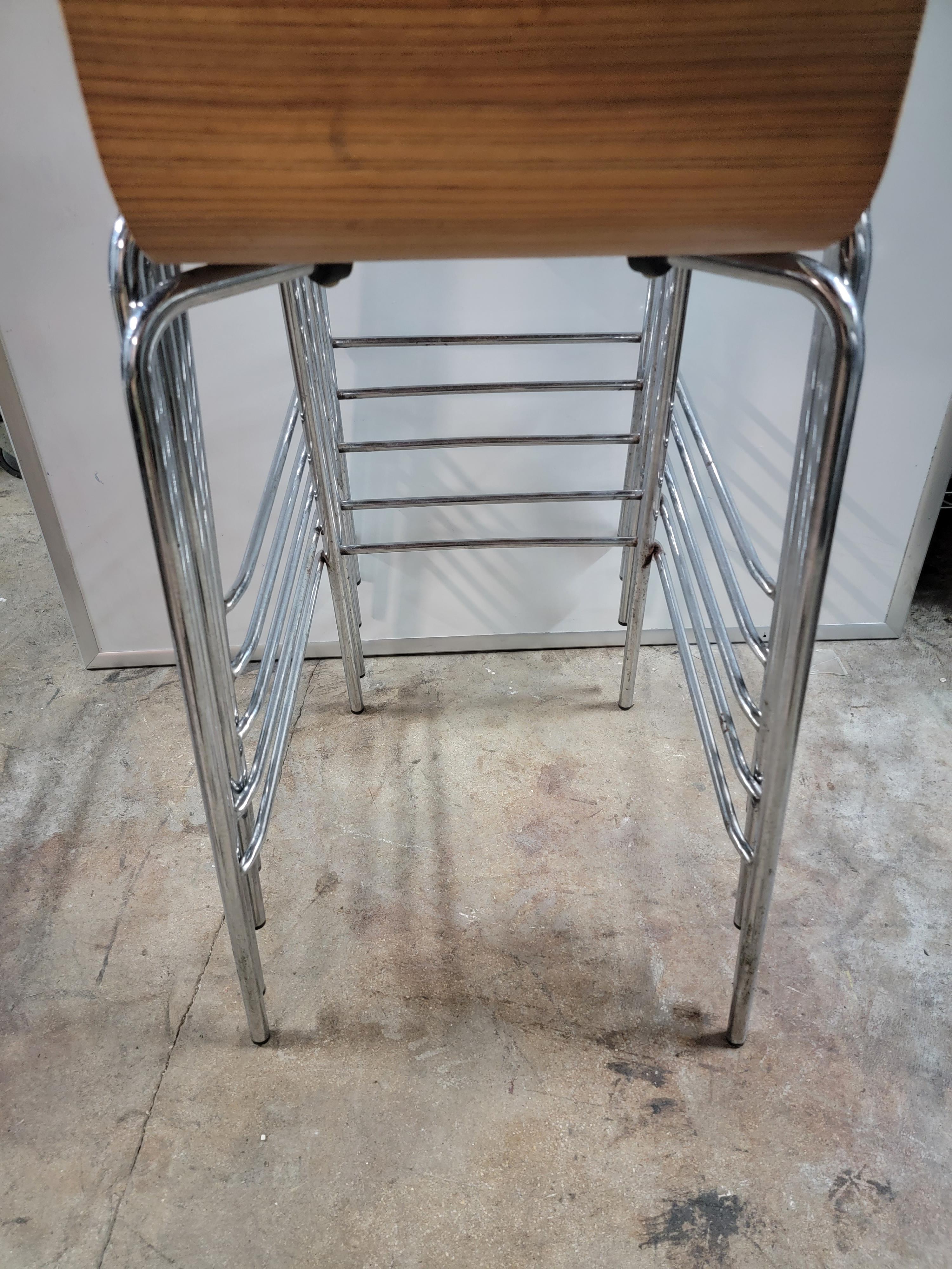 5 Designer 30" Wooden Curved Stainless Steel Bar Stools