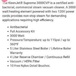 KleenJet 3000CVP Anti-bacterial Commercial Vacuum Cleaneer