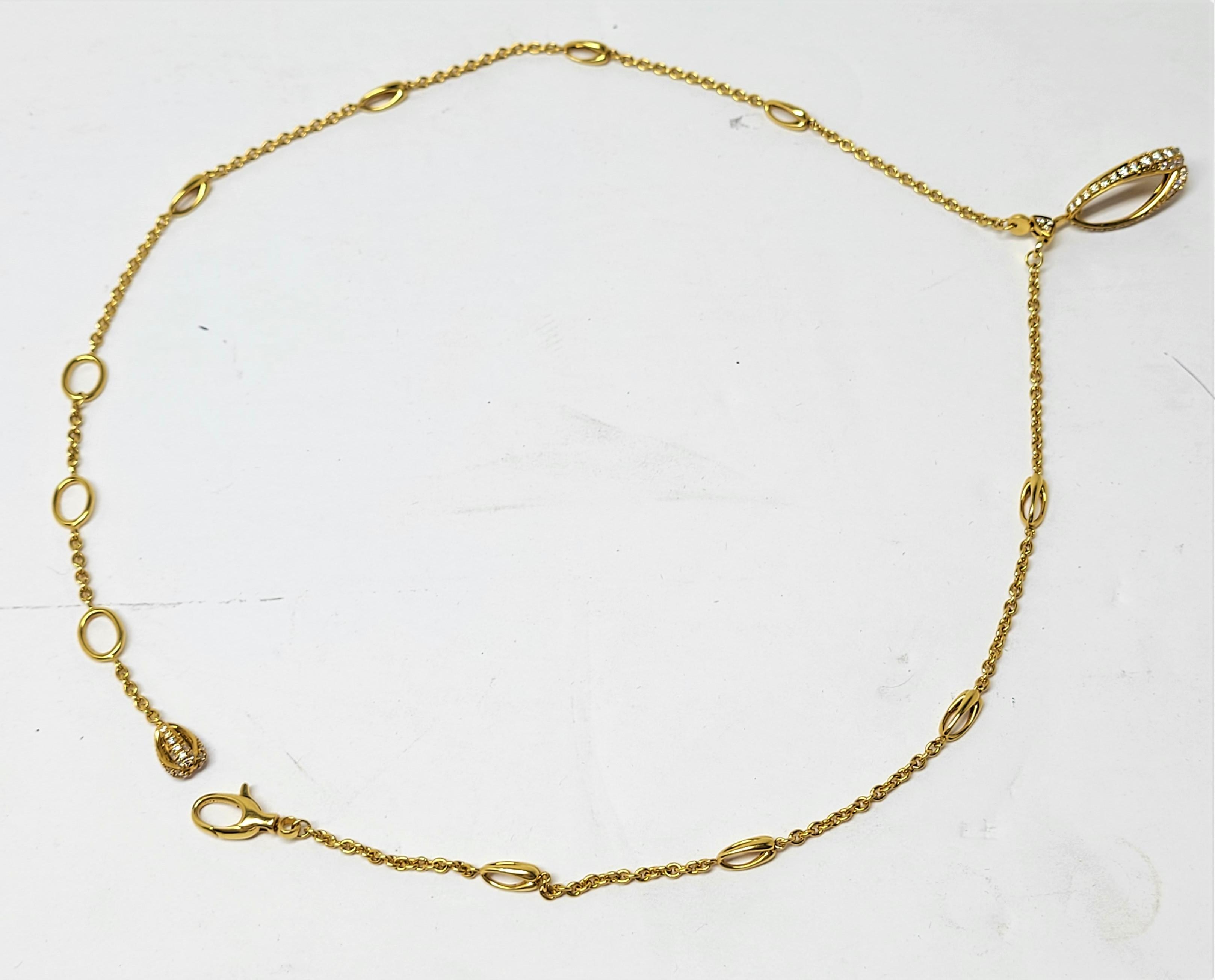 Deigner DiModolo DIMODLO 18K Yellow Gold Diamonds Necklace