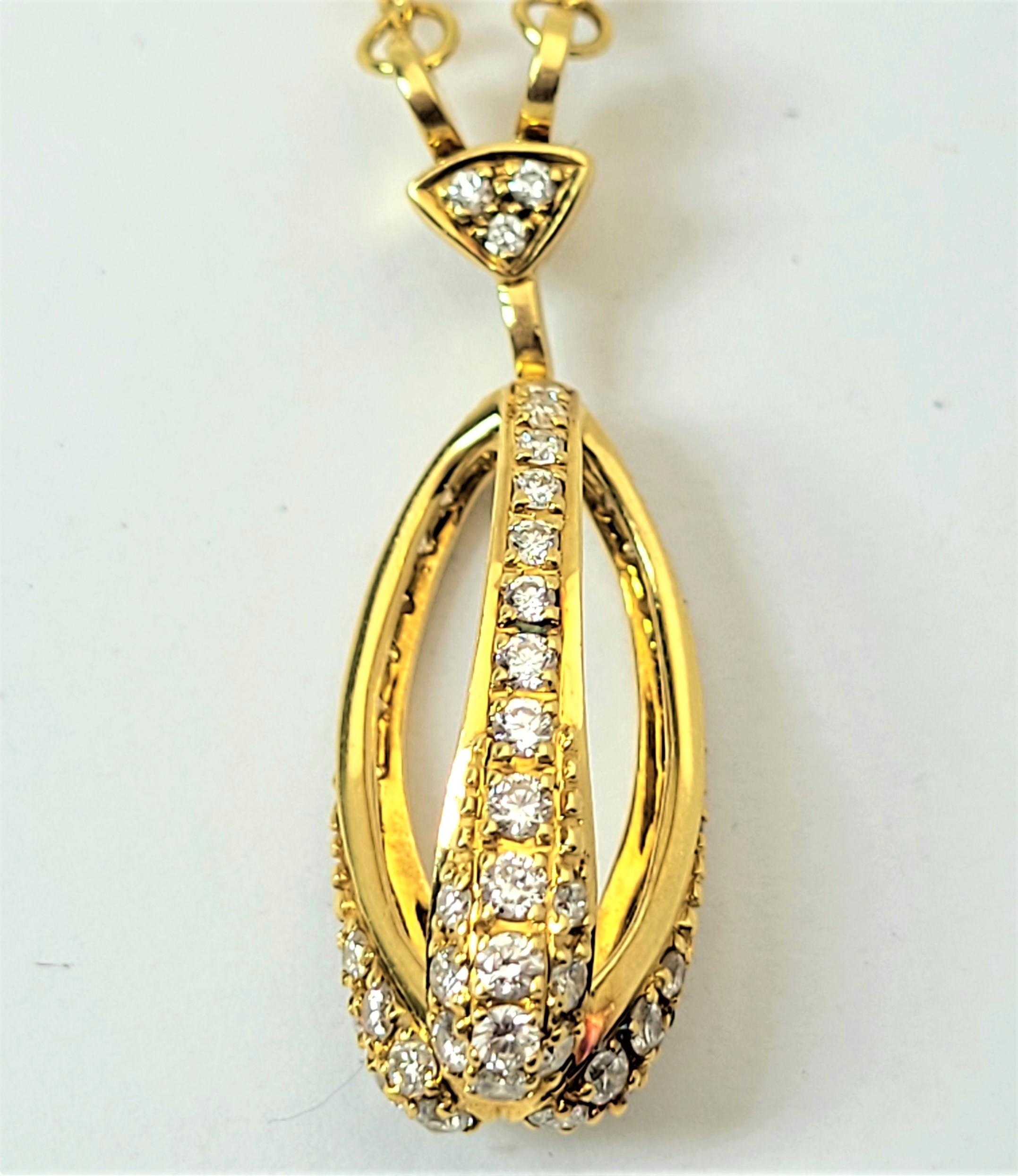 Deigner DiModolo DIMODLO 18K Yellow Gold Diamonds Necklace