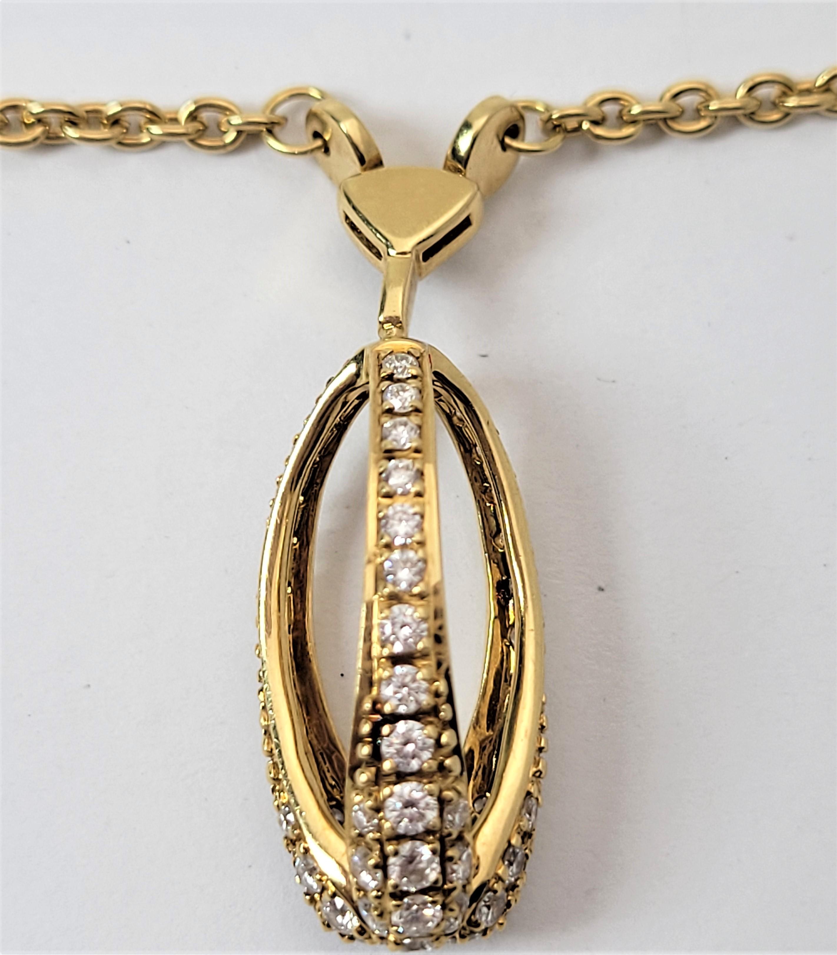 Deigner DiModolo DIMODLO 18K Yellow Gold Diamonds Necklace