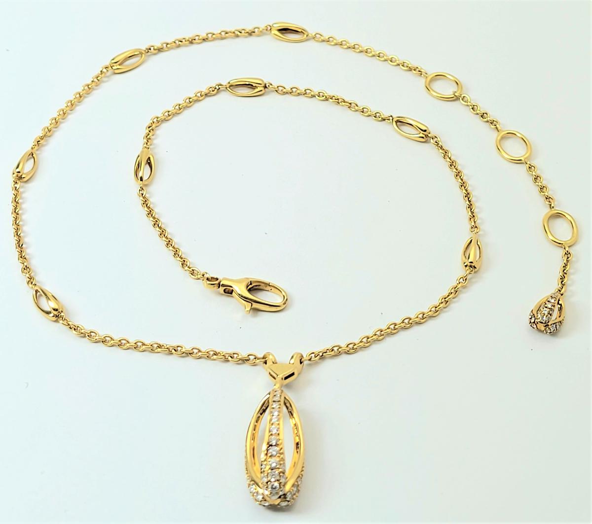 Deigner DiModolo DIMODLO 18K Yellow Gold Diamonds Necklace