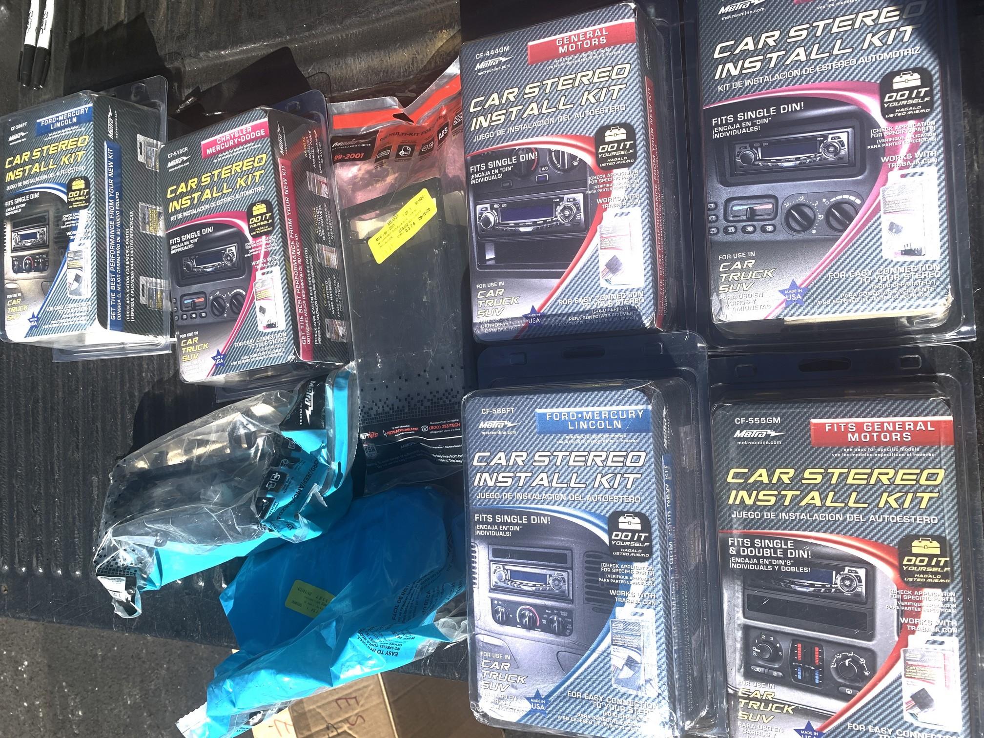 9- New Assorted Car Radio Instalation Kits Accessorie
