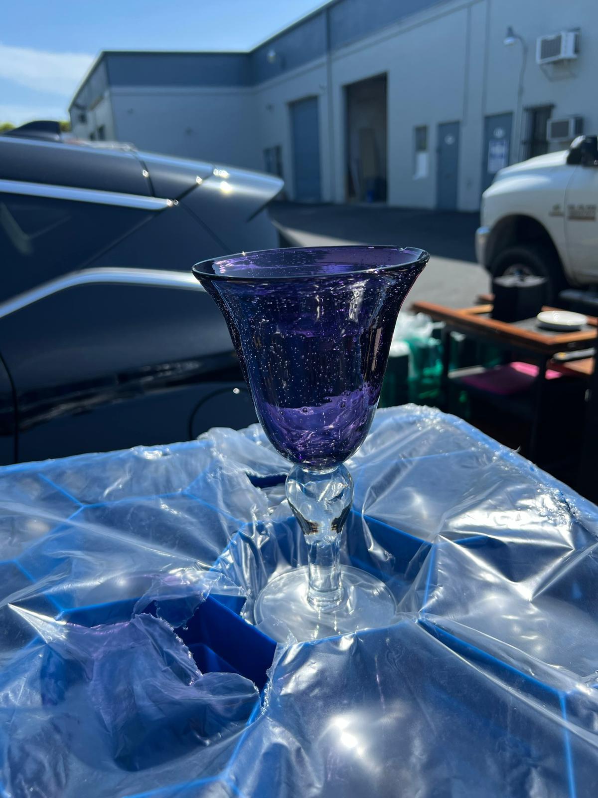 Purple Goblets with Rack