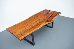 94" x 38" 2" Thick Natural Live Edge Monkey Pod Wood Table Top
