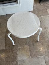 White Round Fiberglass Table, 16'