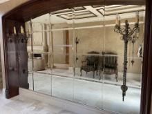 Mirrored Wall in Front Entrance Foyer, 21" X 25" Beveled Pieces