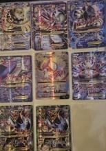 (12) Pokémon Mega Ex Full Art Card Lot. Collection Of Secret Rare Cards From Sets X And Y Thru Sun A