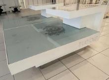 48" x 72" Two Tiered Glass Top Display Table