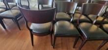 Cushioned Armless Wood Chairs