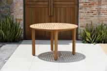 BRAND NEW OUTDOOR 47" ROUND TABLE 100% FSC WOOD IN TEAK FINISH