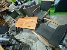 47” x 24” Eucalyptus Hardwood Conversation Set with (4) Vera Sofa Arm Chairs