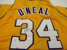 Shaquille O'Neal of the LA Lakers signed autographed basketball jersey PAAS COA 004