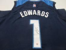 Anthony Edwards of the Minnesota Timberwolves signed autographed basketball jersey PAAS COA 880