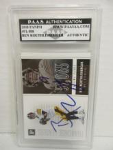Ben Roethlisberger of the Pittsburgh Steelers signed autographed slabbed sportscard PAAS COA 677