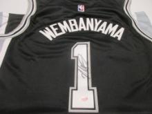 Victor Wembanyama of the San Antonio Spurs signed autographed basketball jersey Legends COA 935