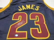 LeBron James of the Cleveland Cavaliers signed autographed basketball jersey TAA COA 024