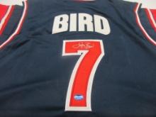 Larry Bird of TEAM USA signed autographed basketball jersey TAA COA 542