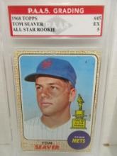 Tom Seaver NY Mets 1968 Topps All Star ROOKIE #45 graded PAAS EX 5