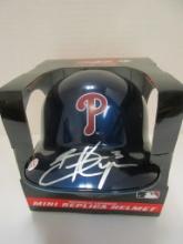 Bryce Harper of the Philadelphia Phillies signed autographed mini batting helmet PAAS COA 741