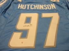 Aidan Hutchinson of the Detroit Lions signed autographed football jersey PAAS COA 309