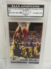 Reggie Miller of the Indiana Pacers signed autographed slabbed sportscard PAAS COA 670