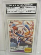 Doc Gooden of the NY Mets signed autographed slabbed sportscard PAAS COA 556