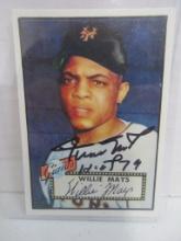Willie Mays SF Giants 2022 Topps Baseball 1952 Reprint #361 AUTOGRAPH Say Hey Authentic Holo