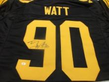 TJ Watt of the Pittsburgh Steelers signed autographed football jersey PAAS COA 730