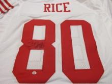 Jerry Rice of the San Francisco 49ers signed autographed football jersey PAAS COA 802