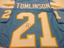 Ladainian Tomlinson of the San Diego Chargers signed autographed football jersey PAAS COA 534