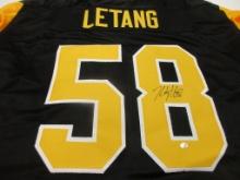 Kris Letang of the Pittsburgh Penguins signed autographed hockey jersey PAAS COA 912
