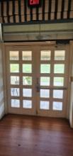 70" x 82" Exterior Glass and Wood Door with All Hardware