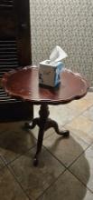 24"R Wood Side Table with Small Table