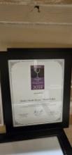 14" x 17" Wine Spectator 2014 Award of Excellence Shula's Steak House Framed Award