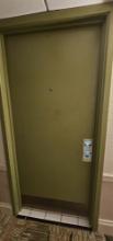 36" x 80" Solid Wood Fire Rated Interior Door with Kick Plate and Peep Hole