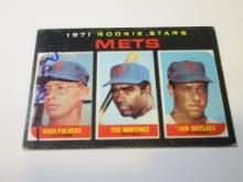Rich Folkers NY Mets 1971 Topps ROOKIE AUTOGRAPH #648