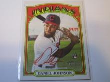 Daniel Johnson Cleveland Indians 2021 Topps Heritage ROOKIE RED AUTOGRAPH 54/72 #ROA-DJ