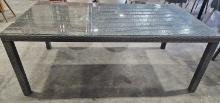 Liberty 200 Grey 39" x 79" Glass Top Dining Table