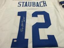 Roger Staubach of the Dallas Cowboys signed autographed football jersey PAAS COA 092