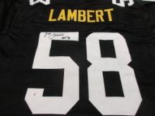 Jack Lambert of the Pittsburgh Steelers signed autographed football jersey PAAS COA 680
