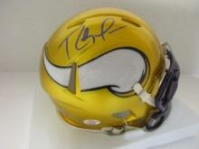 Randy Moss of the Minnesota Vikings signed autographed mini football helmet PAAS COA 868