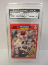 Terry Bradshaw of the Pittsburgh Steelers signed autographed slabbed sportscard PAAS COA 815